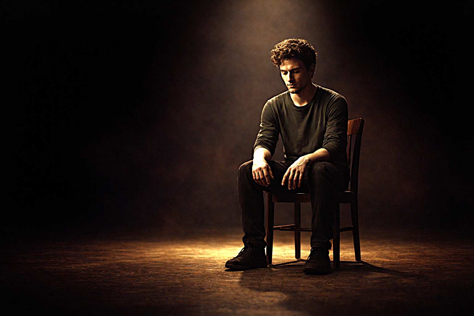 Actor en proceso de concentración — método de actuación con técnica sistémica